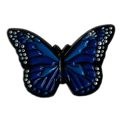Pinkgul.no decorative blue butterfly metal sticker with raised details for mobile phones and electronic devices