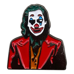 Pinkgul.no decorative metal sticker featuring a detailed, raised Joker character design with a smooth finish.