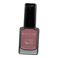Pinkgul.no decorative metal sticker shaped like a Bolver nail polish bottle with a raised design and adhesive back