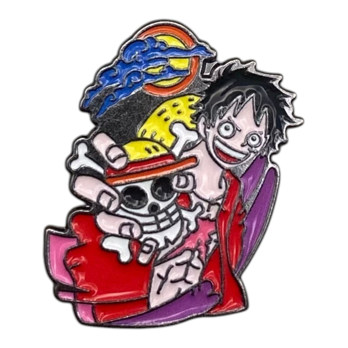 Pinkgul.no N1000 decorative metal sticker featuring a colorful anime character design with a raised surface finish