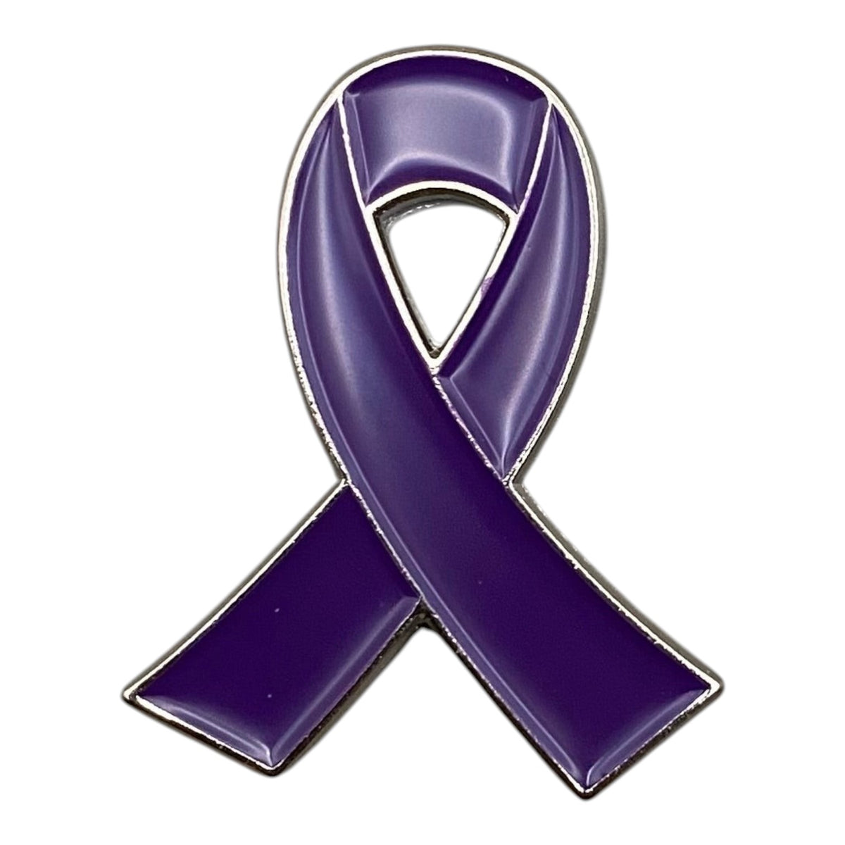 Pinkgul.no purple awareness ribbon metal decorative sticker with a smooth raised finish for electronic devices