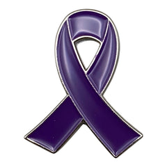 Pinkgul.no purple awareness ribbon metal decorative sticker with a smooth raised finish for electronic devices